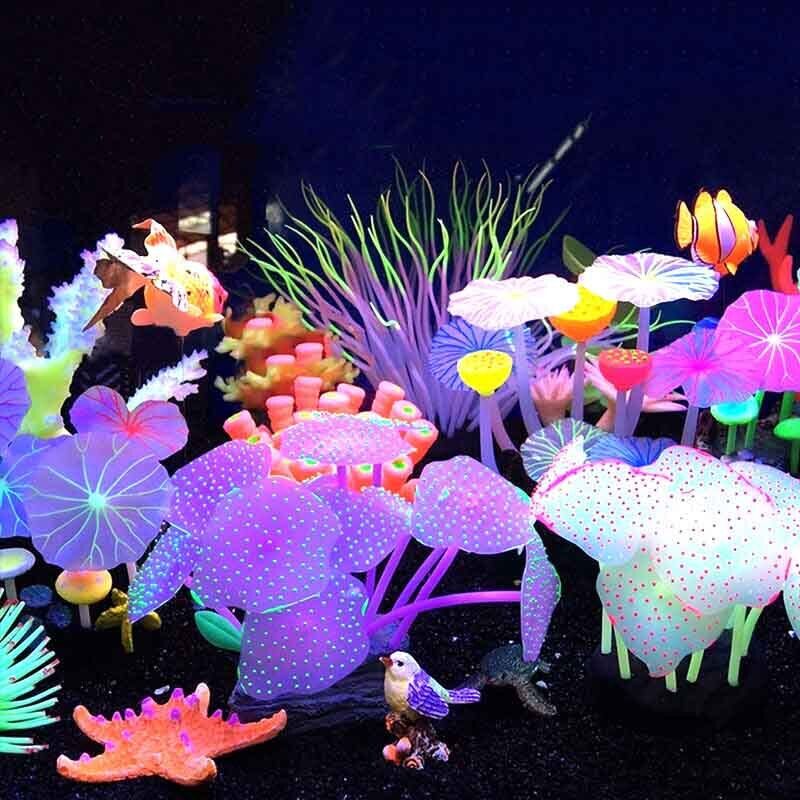 Aquarium Fish Artificial - Siliconen gloeiende landschapsschijnwerpers voor aquarium, kunstmatige