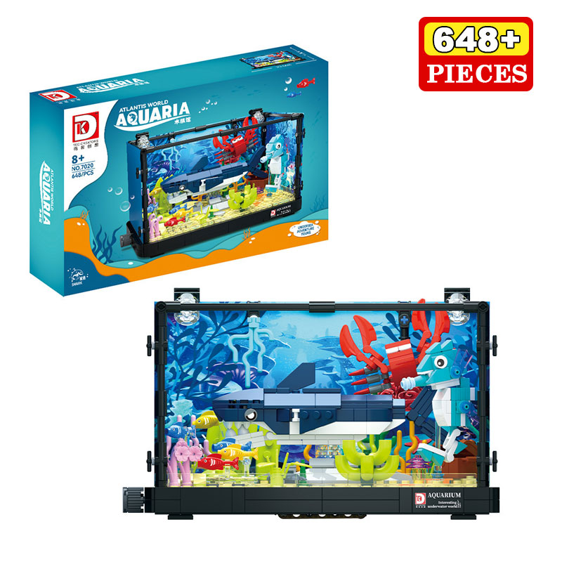 Aquarium Fish World - 648PCS Shark Ecosystem Tank Bouwstenen Marine