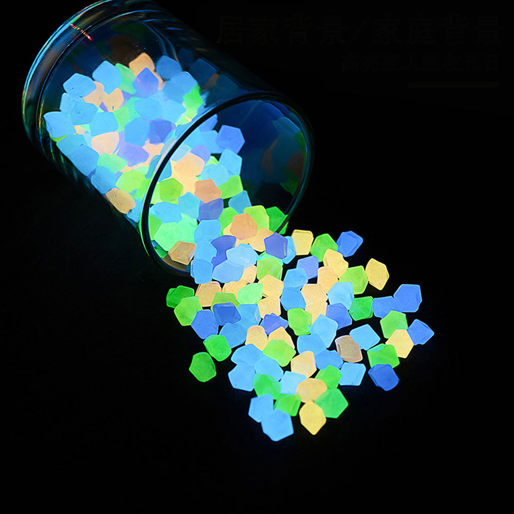 Aquarium Fish Glow In The Dark - 100 stuks 14*11mm Donkere Kiezels Kiezels