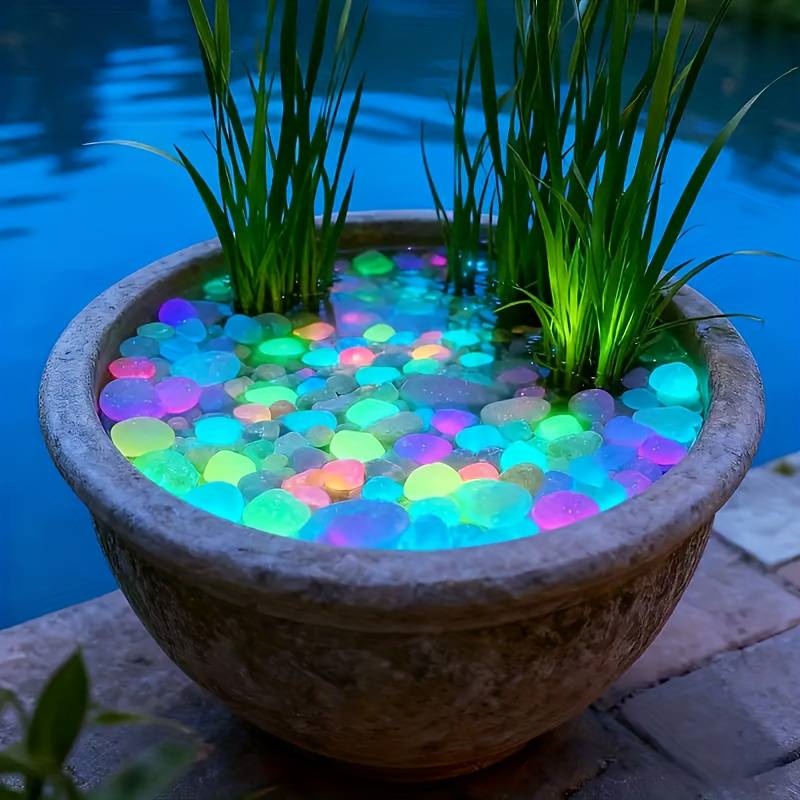 Aquarium Fish Glow In The Dark - 200 stuks Glow-in-the-dark tuinsteentjes voor stoep,