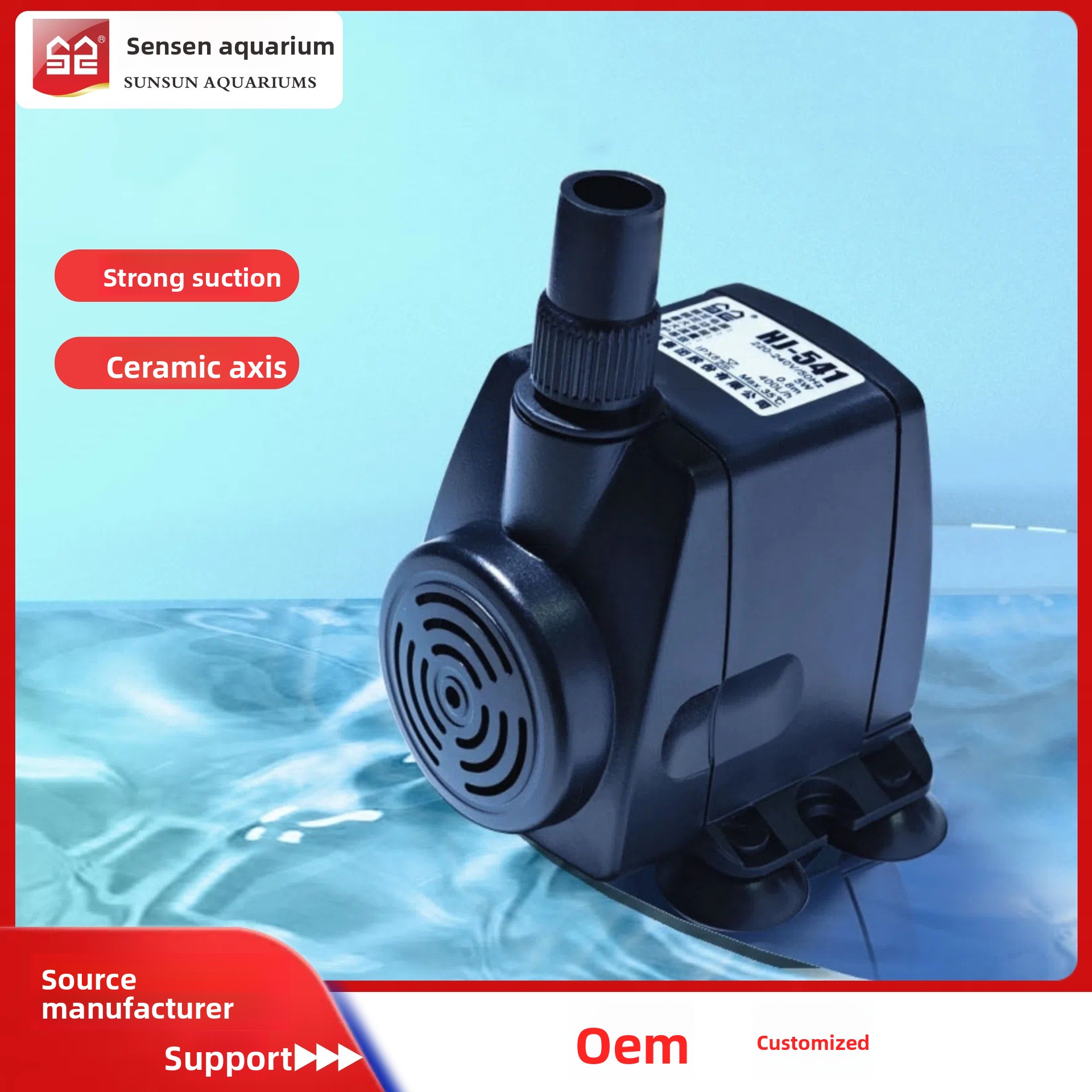 Draw Fish Aquarium - Mini-onderwaterpomp serie HJ-541-HJ-1841 voor glazen visbakken,