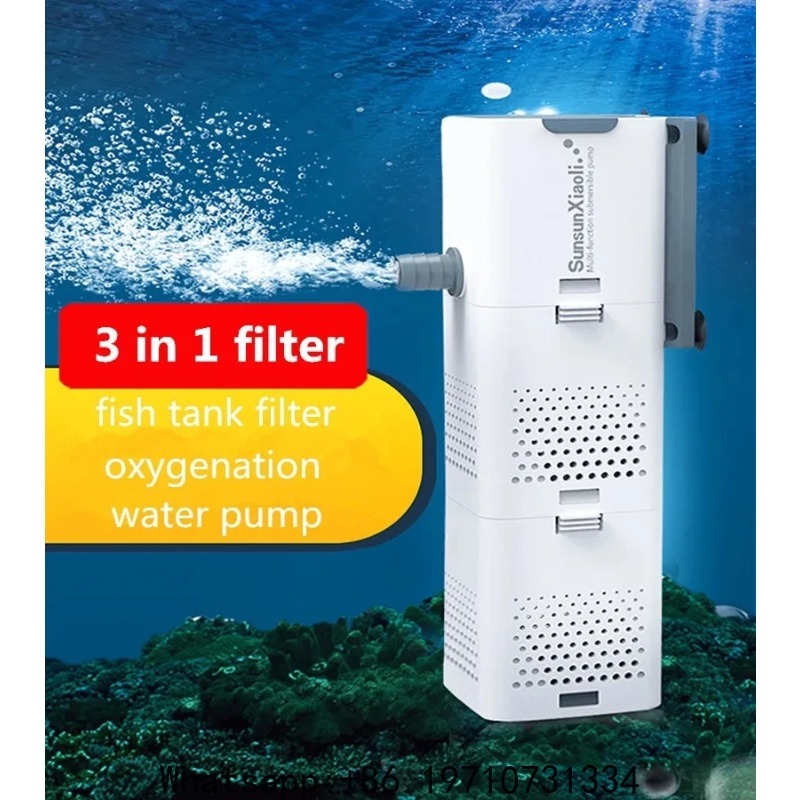Aquarium Mini Fish - SUNSUN 3-in-1 filter voor aquarium, mini