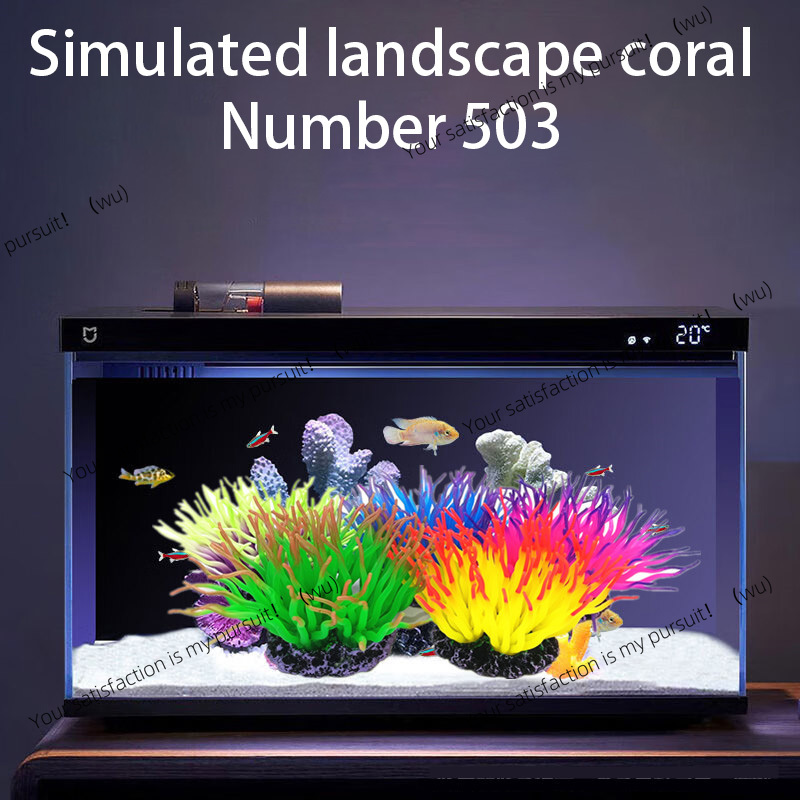 Aquarium Fish Colour - ZOCI-1PC Kleurrijke Simulatie Bloemvorm Plant Kunstmatige