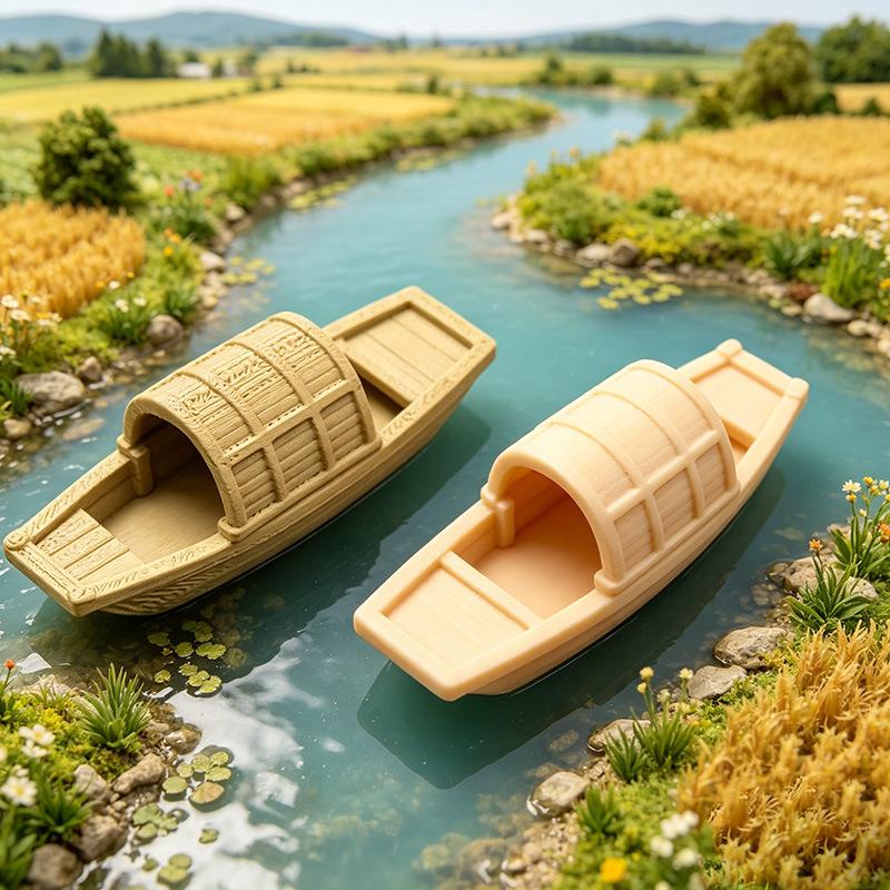 Aquarium Mini Fish - 【S】Simulatie Drijvende Mini Boot Model Beeldje