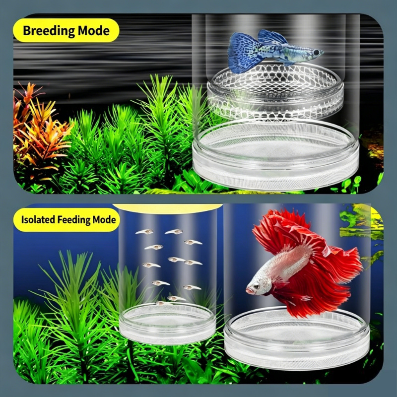 Aquarium Fish Jar - Transparante zwevende aquariumbroedbak, multifunctionele viskweekseparator voor