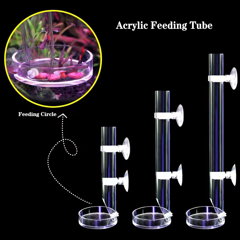 Aquarium Fish Food - 1Pcs Acryl Aquarium Feeder Buis Schotel