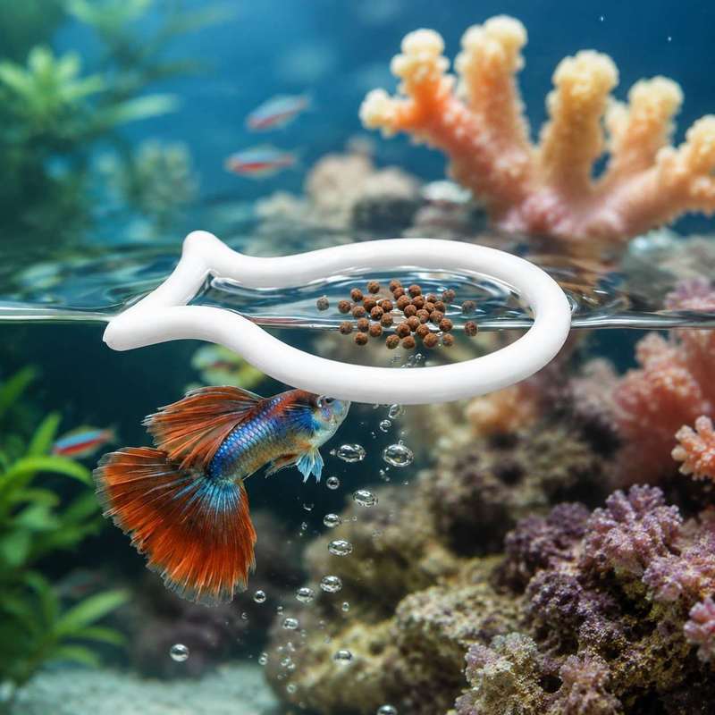 Visvormige drijvende voederrin - Aquarium Fish Food recensie en prijs