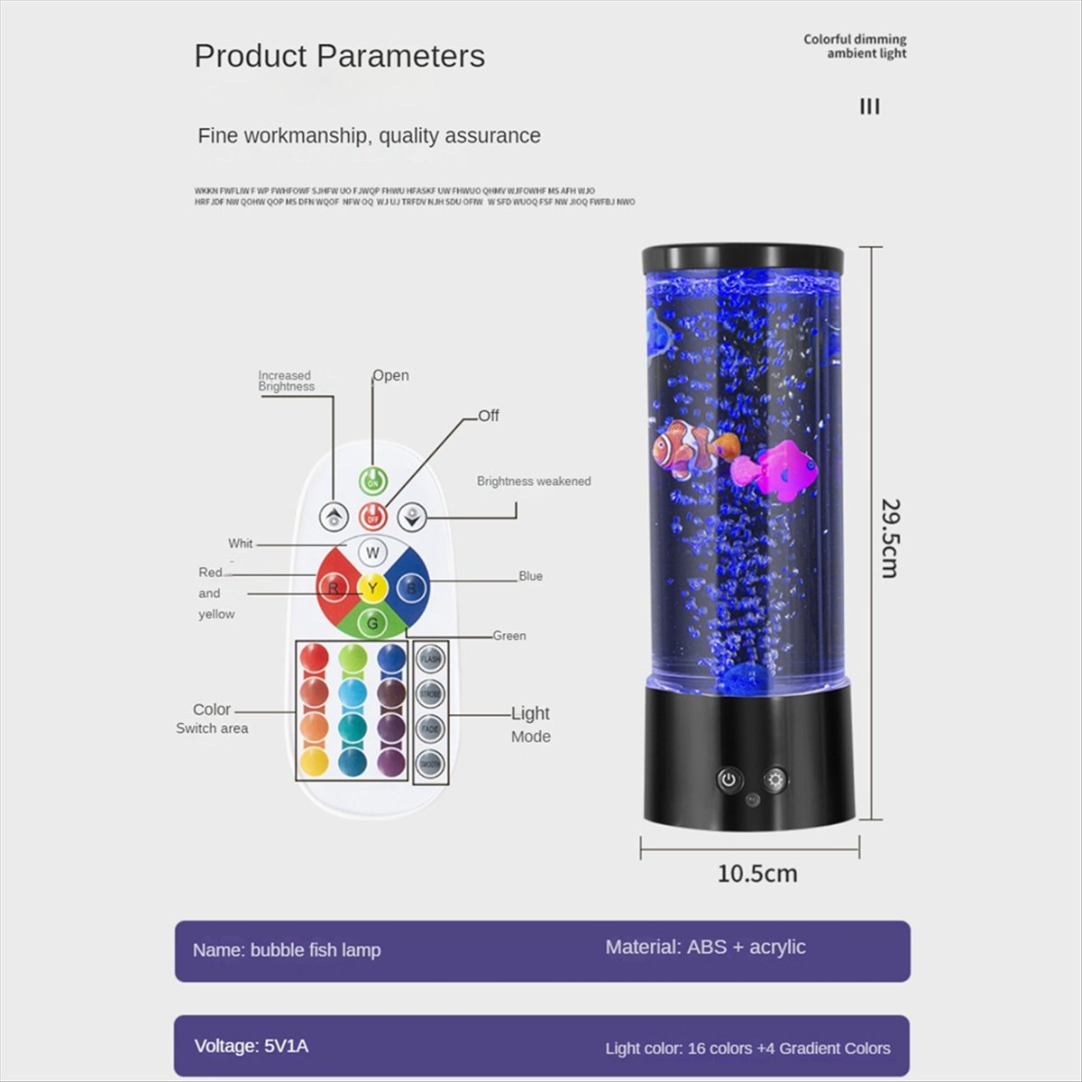 *A99Z Mini RGB Bubble Fish Lam - Aquarium Fish Colour recensie en prijs